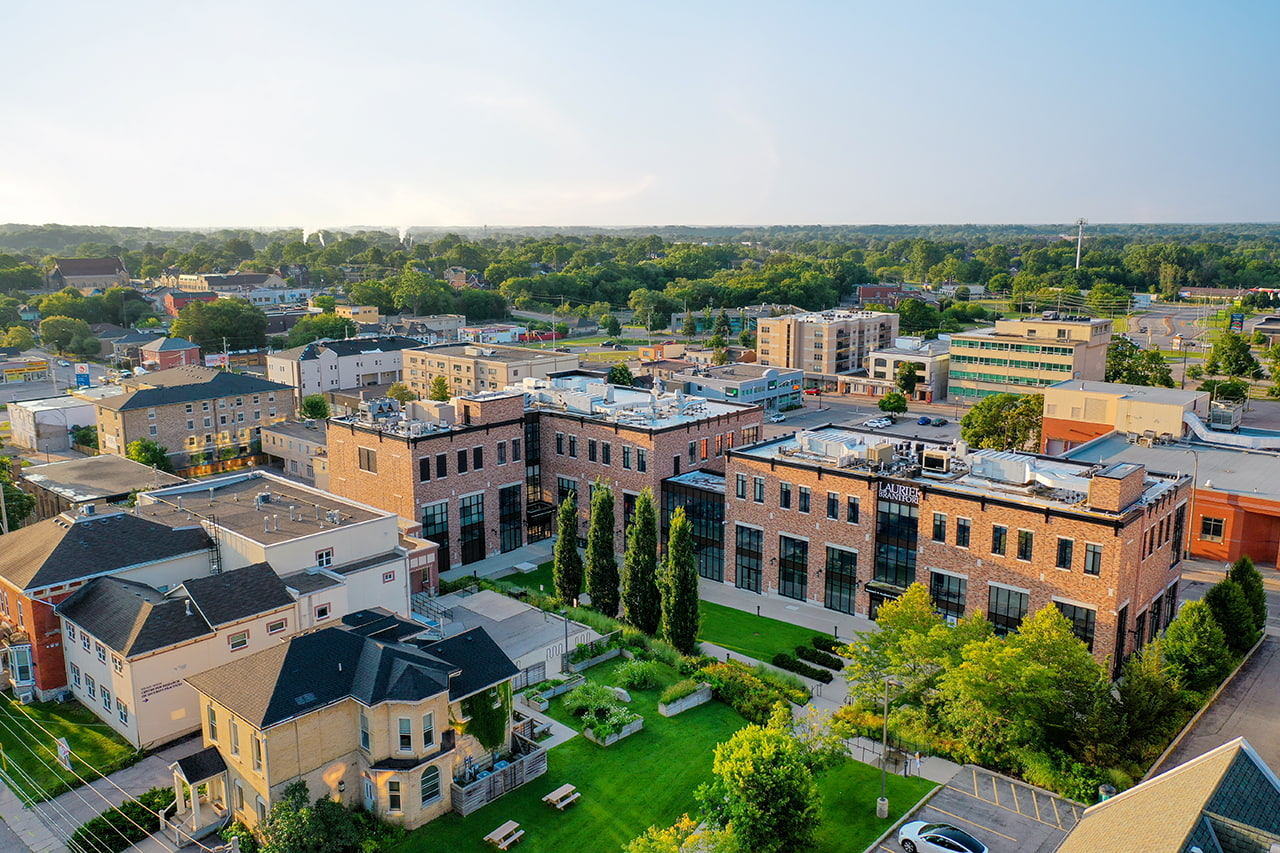 Brantford campus aerial shot