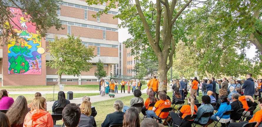 library mural opening ceremony