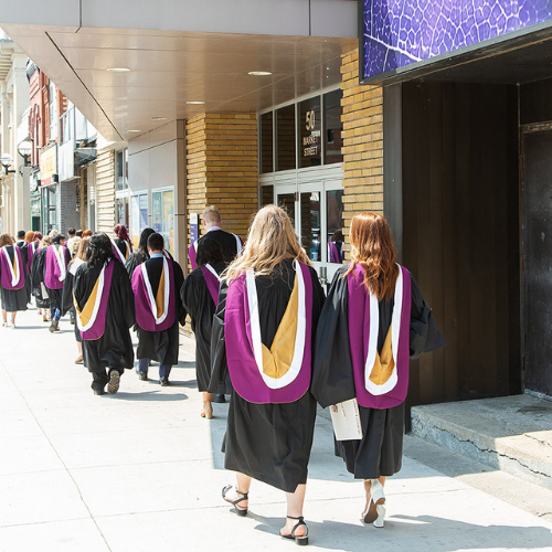 Photo of graduates at Laurier Brantford convocation