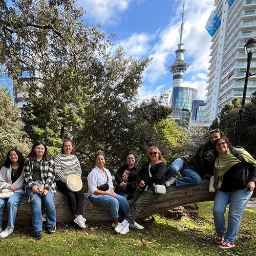 group photo in New Zealand