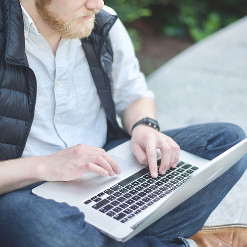 man at laptop