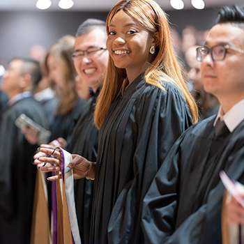 Students at convocation