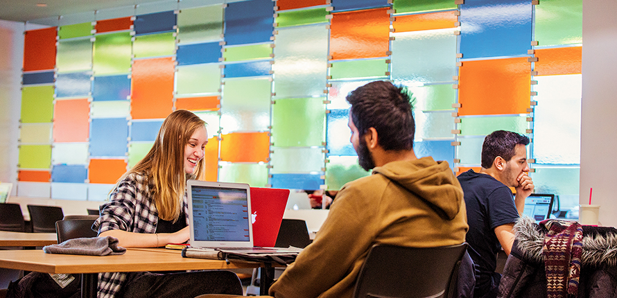 Students in the Digital Library Learning Commons