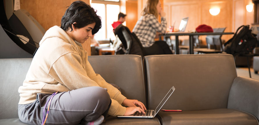 student on laptop