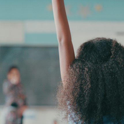 Student in classroom