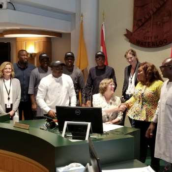 Innovative Leadership and Governance participants meet Waterloo Mayor Dorothy McCabe