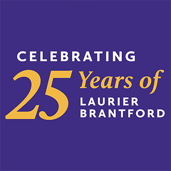 Celebrating 25 years of Laurier Brantford graphic