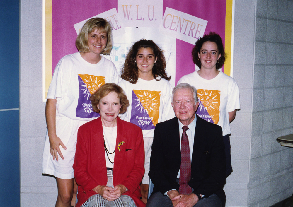 President Jimmy Carter and Rosalynn Carter pictured with Laurier president Lorna Marsden.